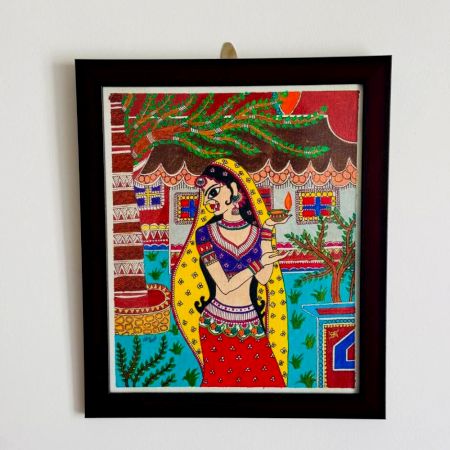 Handpainted Madhubani Folk Art Painting
